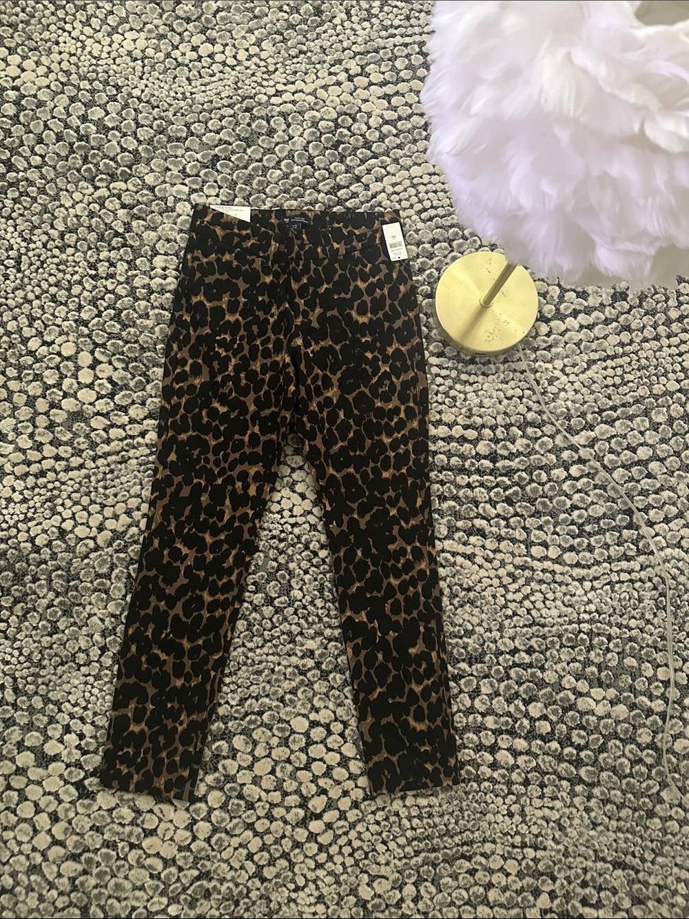 GAP Leopard Print Ankle Pants - Brown & Black